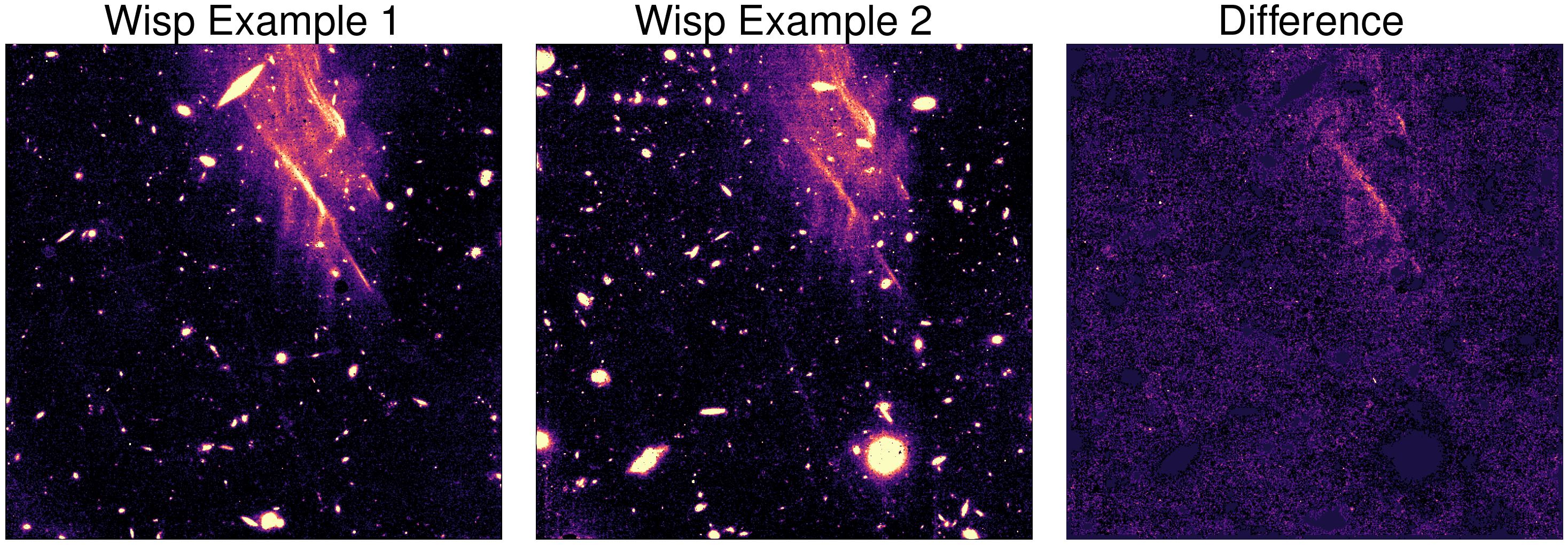 Example showing variation in wisp morphology between observations.